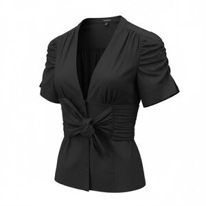 bebe Black Short Sleeve Top